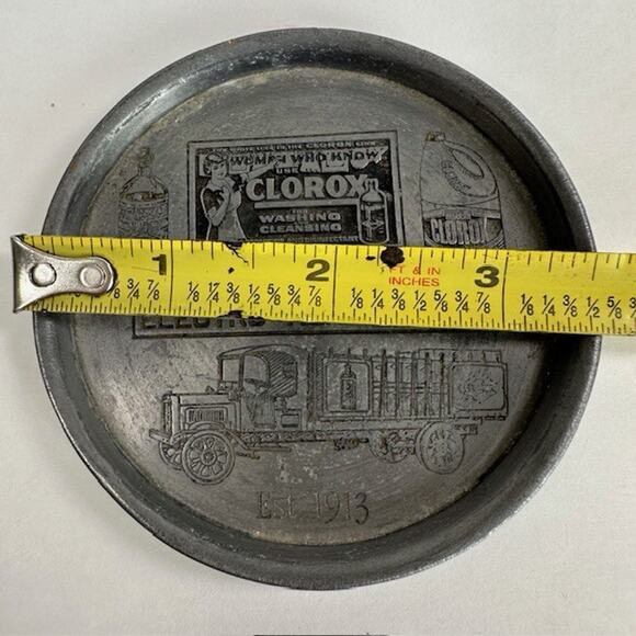 Clorox Co 75th Anniversary Advertisement Pewter (3) Drink Coasters Cork Backing - Picture 15 of 16